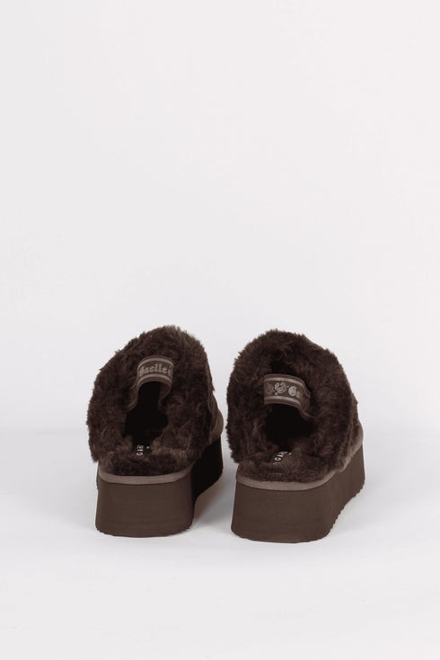 Gaelle Sabot Eskimo Boots Sabot In Suede E Pelliccia Con Elastico Logato Sul Retro 37 A25-GAELLEGACAW01530-MA02-37 - Francavilla Moda